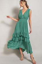 Load image into Gallery viewer, V-Neck Ruffle Maxi Dress