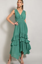 Load image into Gallery viewer, V-Neck Ruffle Maxi Dress