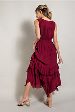 Load image into Gallery viewer, V-Neck Ruffle Maxi Dress