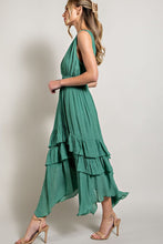 Load image into Gallery viewer, V-Neck Ruffle Maxi Dress