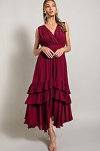 Load image into Gallery viewer, V-Neck Ruffle Maxi Dress