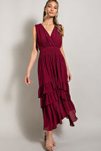 Load image into Gallery viewer, V-Neck Ruffle Maxi Dress