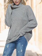 Load image into Gallery viewer, Turtleneck Drop Shoulder Long Sleeve Sweater