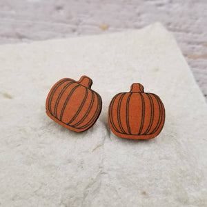 Halloween Ghost Pumpkin Bat Earrings: Ghost