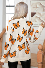 Load image into Gallery viewer, Butterfly Round Neck Long Sleeve Sweater