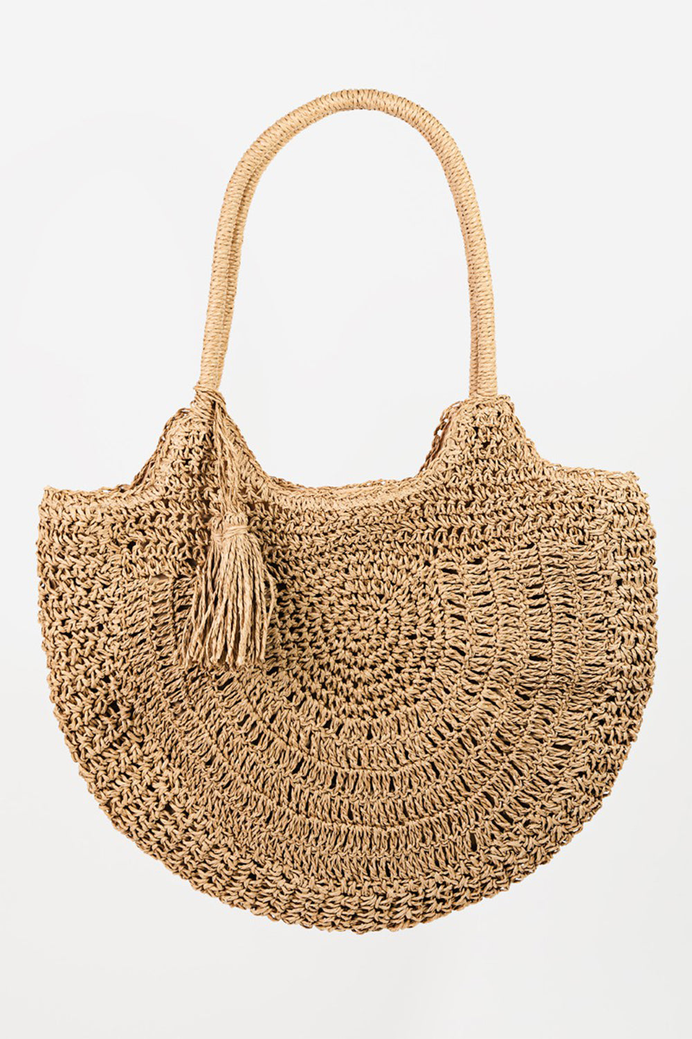 Fame Straw Braided Tote Bag/purse with Tassel