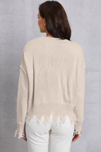 Load image into Gallery viewer, Lip Fringe Round Neck Sweater