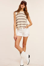 Load image into Gallery viewer, Chunky Stripe Sleeveless Sweater Top