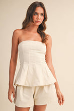 Load image into Gallery viewer, PEPLUM TUBE TOP AND SHORTS