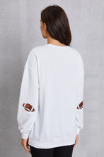 Load image into Gallery viewer, Football Sequin Patch Long Sleeve Sweatshirt