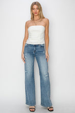 Load image into Gallery viewer, RISEN Full Size High Waist Distressed Wide Leg Jeans