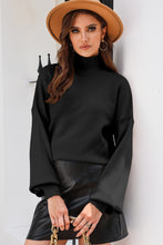 Load image into Gallery viewer, Turtleneck Lantern Sleeve Sweater