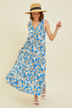 Load image into Gallery viewer, HEYSON Full Size Printed Crochet Trim Maxi Dress