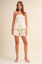 Load image into Gallery viewer, PEPLUM TUBE TOP AND SHORTS