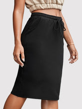 Load image into Gallery viewer, Drawstring Skirt with Pockets