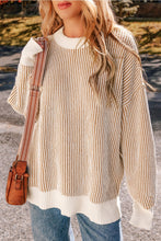 Load image into Gallery viewer, Round Neck Dropped Shoulder Sweater