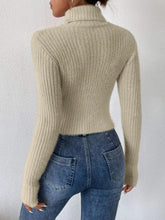 Load image into Gallery viewer, Ribbed Turtleneck Long Sleeve Sweater