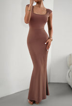 Load image into Gallery viewer, Cap Sleeve Scoop Neck Maxi Dress