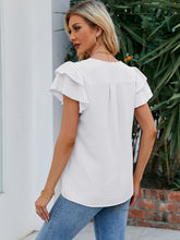 Load image into Gallery viewer, V-Neck Flounce Sleeve Blouse