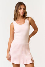 Load image into Gallery viewer, IBD31097 PLEATED SLEEVELESS SWEATER MINI DRESS: BLUSH / L