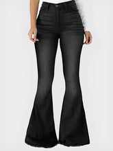 Load image into Gallery viewer, Raw Hem Flare Jeans with Pockets