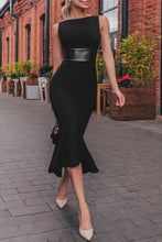 Load image into Gallery viewer, CWDMD5779_ONE-SHOULDER SLIM-FIT HIP FISHTAIL DRESS