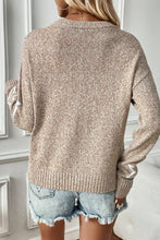 Load image into Gallery viewer, Star Round Neck Dropped Shoulder Sweater