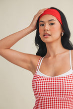 Load image into Gallery viewer, Gingham Print Double Layered Dress