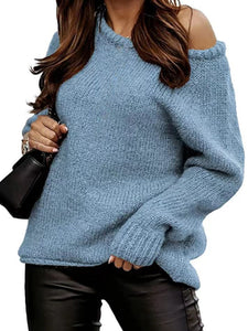 One Shoulder Long Sleeve Sweater