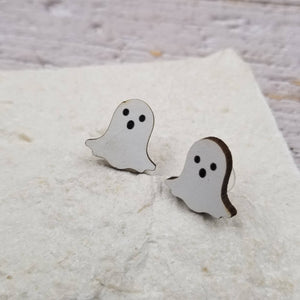 Halloween Ghost Pumpkin Bat Earrings: Pumpkin