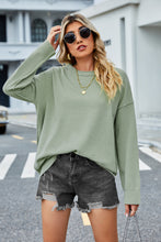 Load image into Gallery viewer, Round Neck Dropped Shoulder Sweater