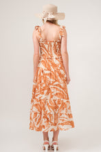 Load image into Gallery viewer, And The Why Tie Shoulder Smocked Midi Tiered Dress