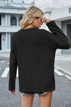 Load image into Gallery viewer, Round Neck Dropped Shoulder Sweater