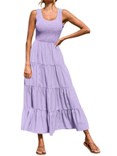 Load image into Gallery viewer, Tiered Smocked Wide Strap Dress