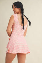 Load image into Gallery viewer, Gingham Print Sleeveless Wrap Tie Front Dress