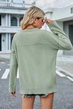 Load image into Gallery viewer, Round Neck Dropped Shoulder Sweater