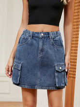 Load image into Gallery viewer, High Waist Denim Skirt