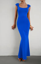 Load image into Gallery viewer, Cap Sleeve Scoop Neck Maxi Dress