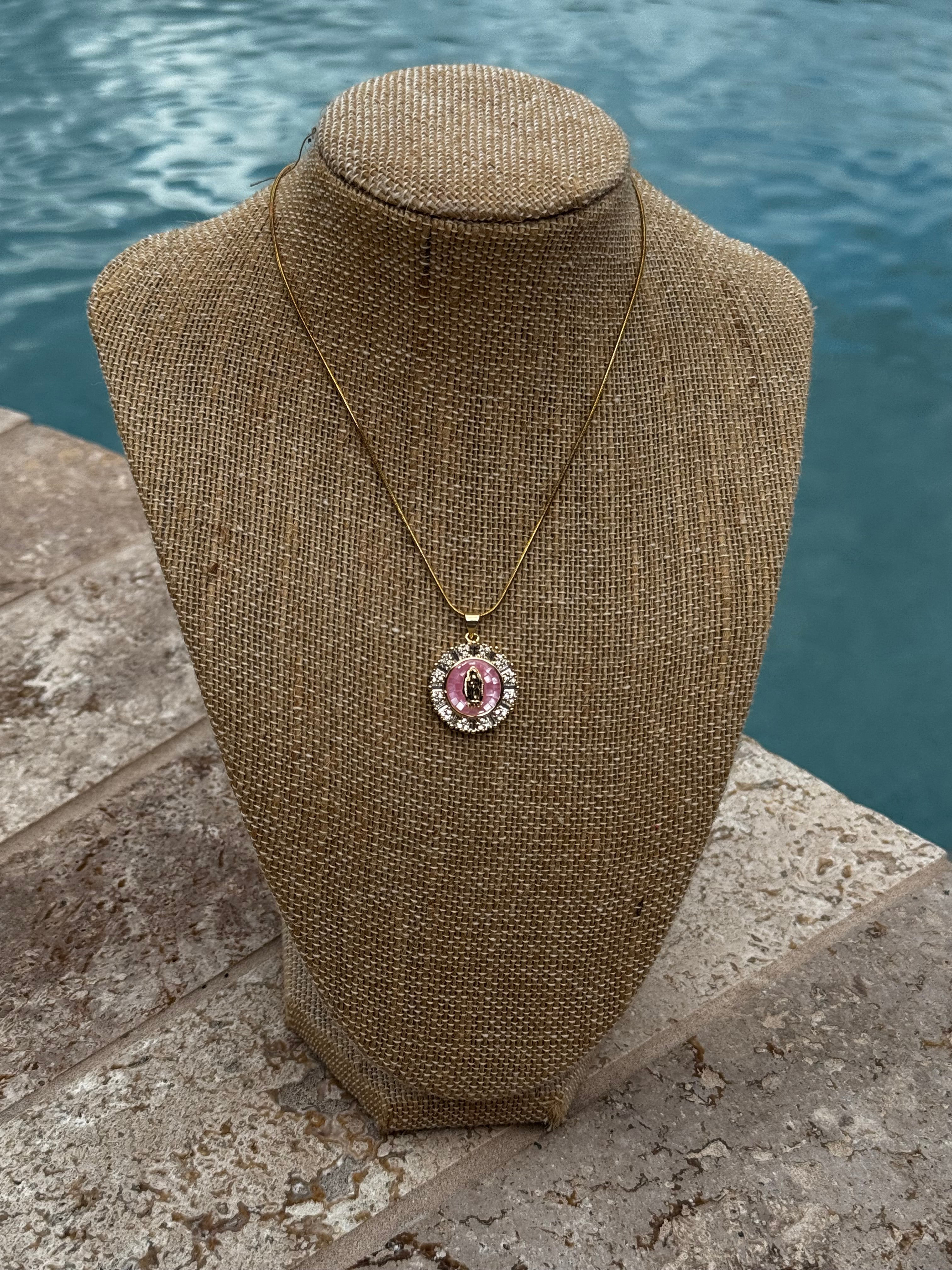Gold Virgin Mary Neclace