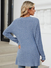 Load image into Gallery viewer, Pocketed Open Front Long Sleeve Cardigan