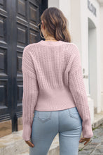 Load image into Gallery viewer, V-Neck Long Sleeve Cropped Sweater