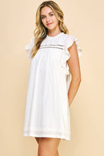 Load image into Gallery viewer, ROUND NECK TUNIC DRESS - OFF WHITE: S