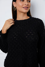 Load image into Gallery viewer, Openwork Round Neck Long Sleeve Sweater