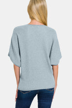 Load image into Gallery viewer, Zenana V-Neck Short Sleeve Dolman Sweater