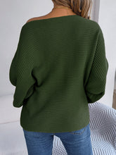 Load image into Gallery viewer, One-Shoulder Lantern Sleeve Sweater