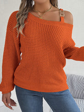 Load image into Gallery viewer, Asymmetrical Neck Long Sleeve Sweater