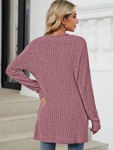 Load image into Gallery viewer, Pocketed Open Front Long Sleeve Cardigan