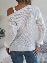 Load image into Gallery viewer, Asymmetrical Neck Long Sleeve Sweater