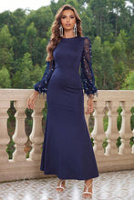 Load image into Gallery viewer, Sequin Round Neck Maxi Dress