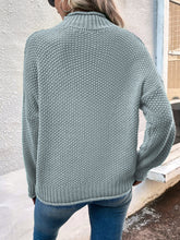 Load image into Gallery viewer, Roll Hem Drop Shoulder Sweater